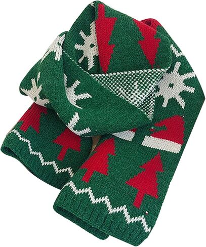 u Scinan Kids Christmas Christmad و Winter Warm Warm Jootf Socks Tree Tree Renindeer Snowfliake Neck Wrapp for 1-10 yeas boys girls in Kuwait
