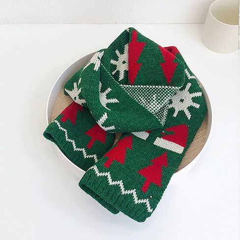 u Scinan Kids Christmas Christmad و Winter Warm Warm Jootf Socks Tree Tree Renindeer Snowfliake Neck Wrapp for 1-10 yeas boys girls in Kuwait