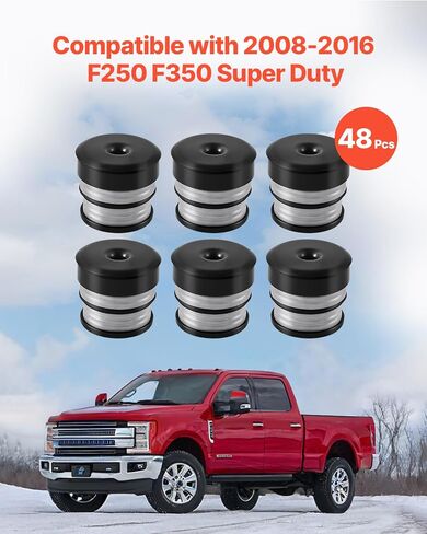 VEVOR Body Mount Bushing Kit, Compatible with 1999-2014 Chevy Silverado & Sierra 1500/2500, 24 PCS Polyurethane Body Mount Kit, Durable Components for Improving Bumpy Driving Performance, Black in Saudi Arabia