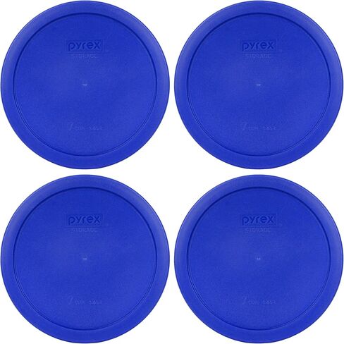 حزمة Pyrex-2 عناصر: 7402-PC 6/7 كوب كوب أغطية تخزين الأطعمة البلاستيكية الأزرق المصنوعة في الولايات المتحدة الأمريكية in Kuwait