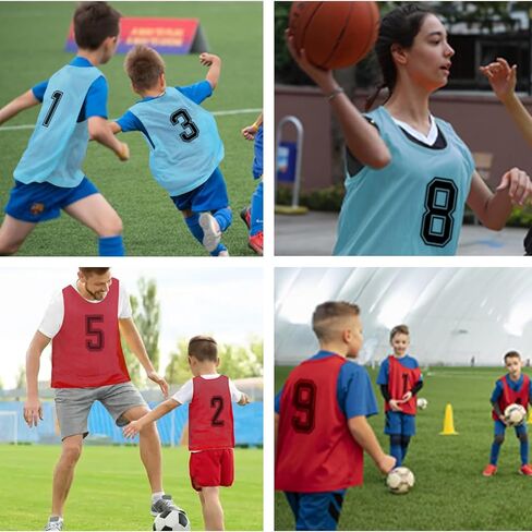 تدرب فريق Pinnies بأرقام لأعداد الشباب في سن المراهقة البالغين ، قمصان مشاجرة من أجل كرة القدم ، كرة القدم in Kuwait