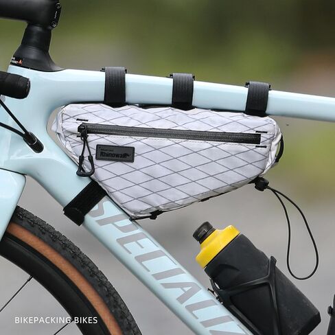 Bicycle Frame Bag Bike Triangle Bag Waterproof Bike Bag 1.7L with Dual Side Mesh Pockets for MTB Road Bike Cycling Commuting and Outdoor Adventures in Kuwait