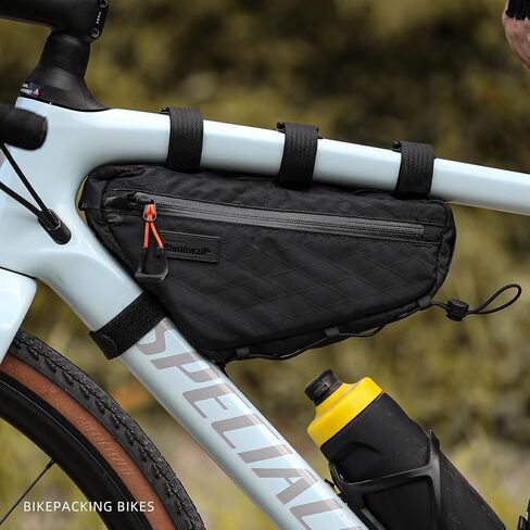 Bicycle Frame Bag Bike Triangle Bag Waterproof Bike Bag 1.7L with Dual Side Mesh Pockets for MTB Road Bike Cycling Commuting and Outdoor Adventures in Kuwait