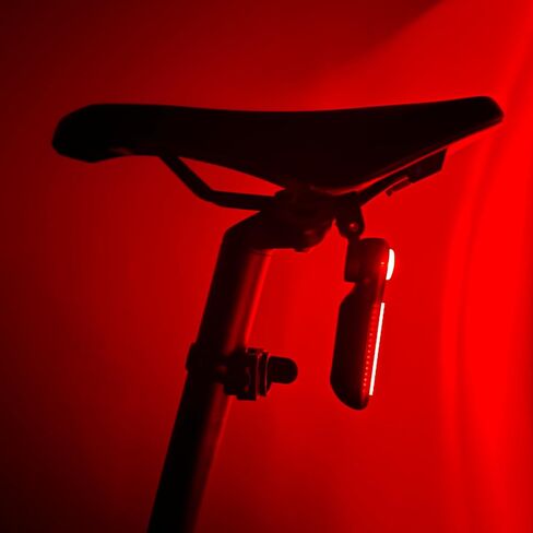 Bike Taillight - 6 Smart Modes Brake+Light+Movement Sensing - 100 Lumens Bicycle Rear Tail Light with Quick Release Brackets Set for Saddle & Seatpost,Tpye-C Rechargeable, IP65 Waterproof in Saudi Arabia