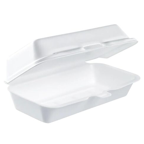 DART 72HT1 Hot Dog Foam Hinged Container, 7.13 X 3.75 in (Case of 500) White in Saudi Arabia