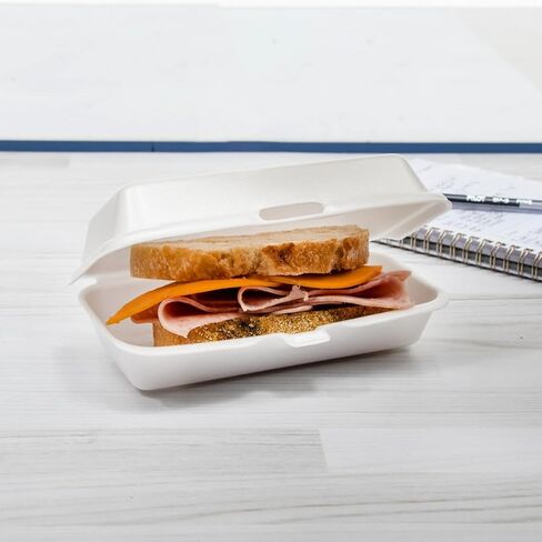 DART 72HT1 Hot Dog Foam Hinged Container, 7.13 X 3.75 in (Case of 500) White in Saudi Arabia