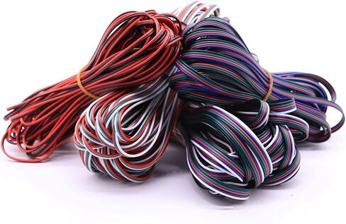 كبل سلك LED 22AWG الصلبة ، 2Pin/3pin/4pin/5pin/6pin ، لـ 5050 2835 5730 مصباح LED ، 1M/5M/10M/20M/50M/100M CONNECTOR LOL in Kuwait