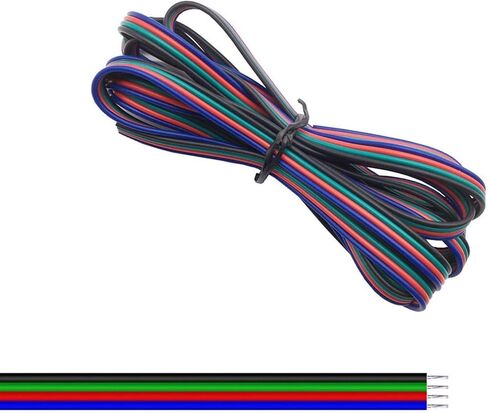 كبل سلك LED 22AWG الصلبة ، 2Pin/3pin/4pin/5pin/6pin ، لـ 5050 2835 5730 مصباح LED ، 1M/5M/10M/20M/50M/100M CONNECTOR LOL in Kuwait