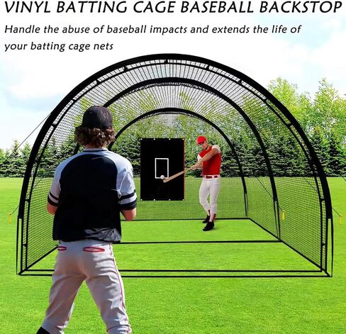 4'x6' Baseball Backstop 600D Oxford Fabric with Strike Zone & Catcher Visuals Portable Batting Cage Net Saver Weather-Resistant Backdrop for Pitching Practice Indoor/Outdoor Use in Saudi Arabia