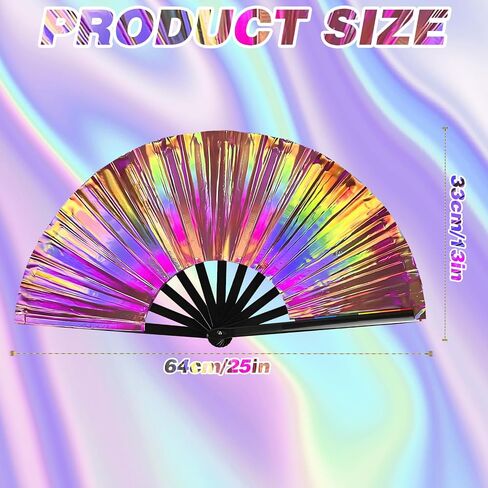 Yellow Folding Fan with Storage Bag, Hand Fans for Women Foldable for Dancing, Decorations Supplies for Line Dancing, Big Hand Supplies for Line Dancing Suitable for Party Events Weddings in Saudi Arabia