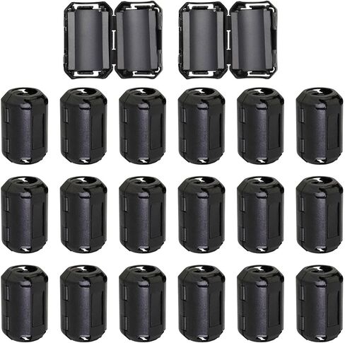20pcs 3.5mm أسود مقطع على حلقة الفريت Core RFI emi الضوضاء كابتن كبل كابل مضاد للمؤتمرات لـ HDMI USB كبل الكابل in Kuwait