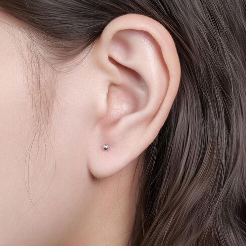 Limerencia 18G Pure Titanium Body Body Jewelry ، G23 Hypoallergenic Flat Back Back Tragus Helix Cartilage Conch Medusa Lip Bipret Piercing أقراط للنساء الرجال in Saudi Arabia