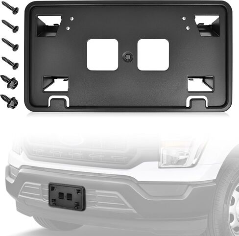 License Plate Frame Bracket Compatible with 2021-2023 Ford F150 2.7L 3.0L 3.5L V6 5.2L V8 Accessories, Front Bumper License Plate Holder Replace for ML3Z-17A385-BB in Saudi Arabia