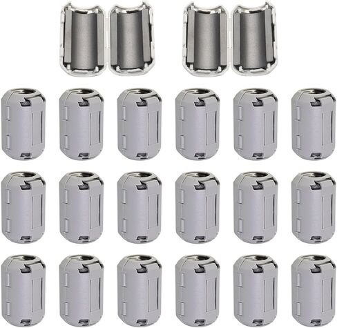 20Pcs 3.5mm Grey Clip-on Ferrite Ring Core RFI EMI Noise Suppressor Anti-Interference Cable Clip for HDMI USB Cable Video Cable Power Cord in Saudi Arabia