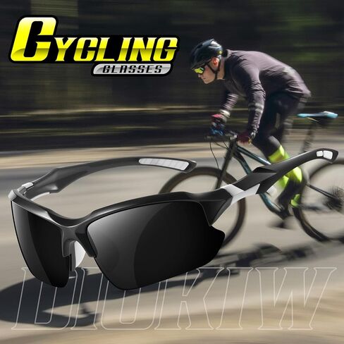 Sports Polarized Sunglasses for Men Cycling Running Fishing UV Protection Sun Glasses Lightweight Half Frame Goggles in Kuwait