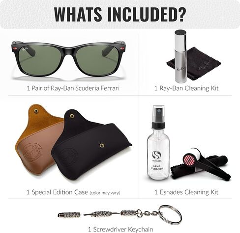 Ray-Ban RB2132M New Wayfarer Ferrari Collection Square Shape Sunglasses for Men & Women- Timeless Classic Sun Glasses - Premium UV Protection - Designer Men's and Women's Sunglasses in Saudi Arabia