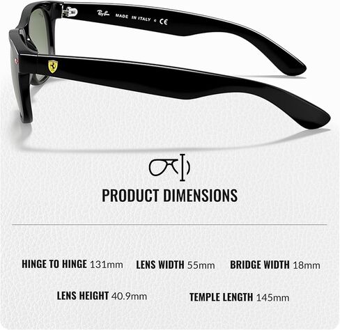 Ray-Ban RB2132M New Wayfarer Ferrari Collection Square Shape Sunglasses for Men & Women- Timeless Classic Sun Glasses - Premium UV Protection - Designer Men's and Women's Sunglasses in Saudi Arabia