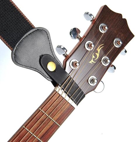 Guitar Neck Strap Button and Guitar Strap Locks, Guitar Picks, Acoustic Guitar Strap Lock Adapter Leather Guitar Strap Button for Bass Guitars Ukulele Straps (Black, 20 Suit) in Saudi Arabia