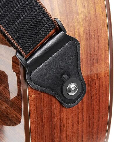 Guitar Neck Strap Button and Guitar Strap Locks, Guitar Picks, Acoustic Guitar Strap Lock Adapter Leather Guitar Strap Button for Bass Guitars Ukulele Straps (Black, 20 Suit) in Saudi Arabia