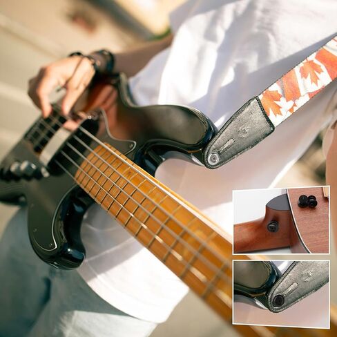 2 PCS Guitar Locks Button Button Mushroom Style Buttons Anti Slipping Strap Lock Buttons with Mounting Procks End Pins Accessories Music Music for Guitar Bass Durulele (Black) in Saudi Arabia