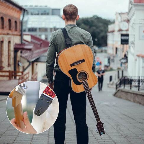 2 PCS Guitar Locks Button Button Mushroom Style Buttons Anti Slipping Strap Lock Buttons with Mounting Procks End Pins Accessories Music Music for Guitar Bass Durulele (Black) in Saudi Arabia