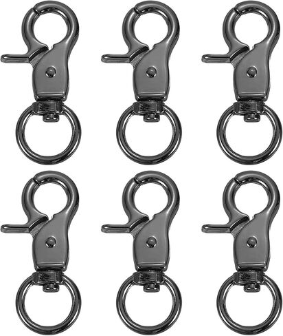 uxcell Swivel Snap Hook, Trigger Snap Heavy Duty Metal Lobster Claw Clasp Lanyard Clips for Straps Bags Belting Leathercraft in Kuwait