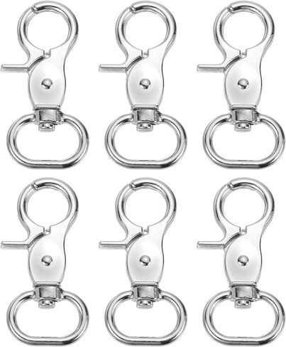 uxcell Swivel Snap Hook, Trigger Snap Heavy Duty Metal Lobster Claw Clasp Lanyard Clips for Straps Bags Belting Leathercraft in Kuwait