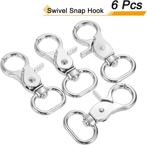 uxcell Swivel Snap Hook, Trigger Snap Heavy Duty Metal Lobster Claw Clasp Lanyard Clips for Straps Bags Belting Leathercraft in Kuwait