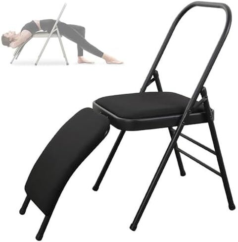 كرسي اليوغا القابل للطي للتدريب على Headstand & Handstand ، براز انعكاس لتخفيف التدفق التصالحي وتخفيف آلام الظهر (Purple PU) in Kuwait