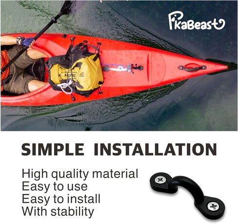 Kayak Pad Eye Kit, 10/20PCS Premium Nylon Bungee Deck Loops Tie Down Pad Eye with 20/40 Stainless Steel Screws for Boat Kayak Deck Rigging Kit – Corrosion Resistant & Easy Installation in Saudi Arabia