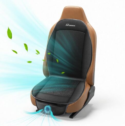 Snailax Cooling Car Seat Cushion, Cooling Seat Cover for Car, Ventilated Seat Pad with 3 Adjustable Speeds, 3D Breathable Mesh, Universal Fit for Most Cars, SUV, Truck, USB Charging in Saudi Arabia