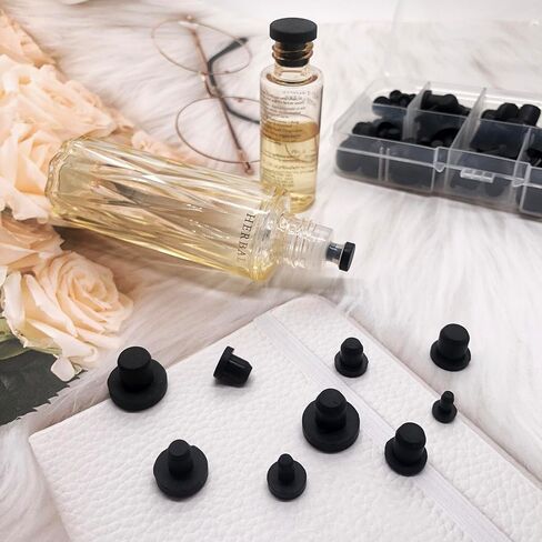 100 Pcs Silicone Rubber Hole Plugs Set - 9 Sizes T-Type Black Silicone Plugs Caps for Powder Coating, Waterproof Sealing, Pipe/Test Tube Caps - Heat Resistant, Durable, Multi-Purpose (Black) in Kuwait