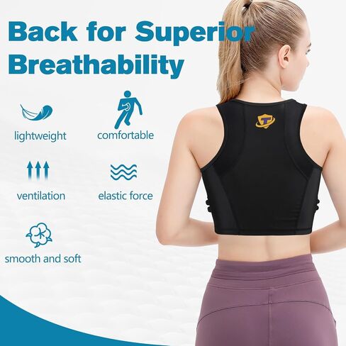 Impact Vest for Women Chest Protector Padded Compression Vest for Sports, Karate, Football, Breast and Rib Protection in Kuwait
