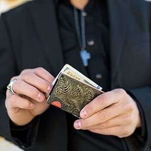 Montana Silversmiths Western Themed Credit Card and Cash Case (All American Bronze) in Saudi Arabia