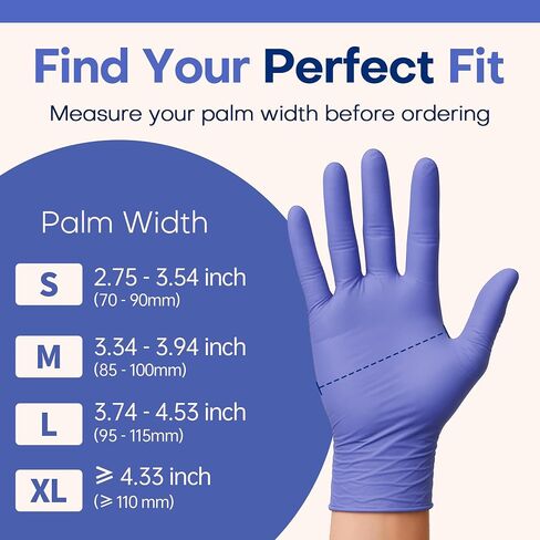 Medical Soft Max™ Nitrile Exam Gloves, 100 Pcs Powder-Free Latex-Free Food Safe Clean Disposable Glove, Blue Iris in Kuwait