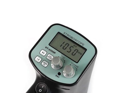 Digital Stroboscope (Range: 50–12,000 FPM) with LSI Microchip, Internal/External Triggering, High/Low Ranges – Industrial Portable Strobe for Rollers, Pumps & Generators; Model: Mextech DT-2350PA in Kuwait