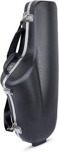Crossrock Tenor Saxophone Case, with Removable Shoulder Strap, Accessories Pocket, Locking Latch -Black (CRA860TSBK) in Saudi Arabia
