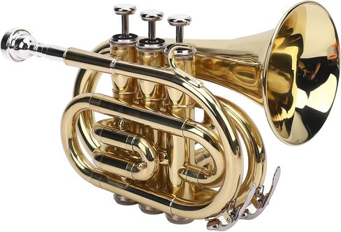 BB Pocket Trumpet Kit Brumbet Mini Brumbet مع حزام قفازات القماش من طقاصب الفم in Kuwait