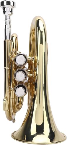 BB Pocket Trumpet Kit Brumbet Mini Brumbet مع حزام قفازات القماش من طقاصب الفم in Kuwait