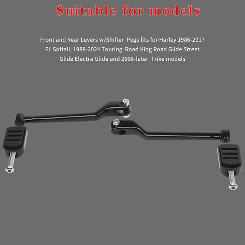 Heel Toe Shifter Lever Pegs,Front Rear Shift Peg Fit for Harley Touring Street Glide Road King Road Glide Electra Glide 1988-2024, FL Softail 1986-2017, Trike 2008-2024 Chrome in Saudi Arabia