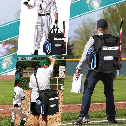 Baseball Coaches Bag Fits 6 Gallon Ball Bucket, Baseball Bucket Bag with Backpack and Shoulder Straps in Kuwait