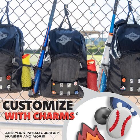 GoSports Youth Baseball and Softball Bag with Customizable Charm Panel in Saudi Arabia