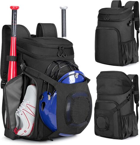 Baseball Bag for Adult and Youth, Baseball Backpack Softball Bag with Helmet Holder, Shoe Compartment and Fence Hook in Saudi Arabia