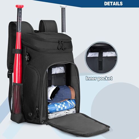 Baseball Bag for Adult and Youth, Baseball Backpack Softball Bag with Helmet Holder, Shoe Compartment and Fence Hook in Saudi Arabia