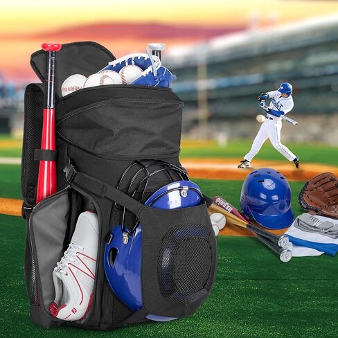 Baseball Bag for Adult and Youth, Baseball Backpack Softball Bag with Helmet Holder, Shoe Compartment and Fence Hook in Saudi Arabia