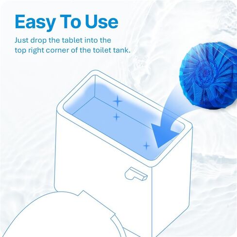 Disposable Toilet Bowl Cleaners(10 Tablets) Odor Eliminator, Fresh Scent, Multipurpose Residential and commercial Toilet Cleaners 2-3 week Lasting Toilet Bowl Cleaner in Saudi Arabia
