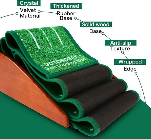 Putting Green Indoor,Golf Putting mat with Auto Ball Return – Premium Golf Putting Mat for Home, Office, or Outdoors – Perfect Golf Gift for Men & Women, Practice Anywhere in Saudi Arabia