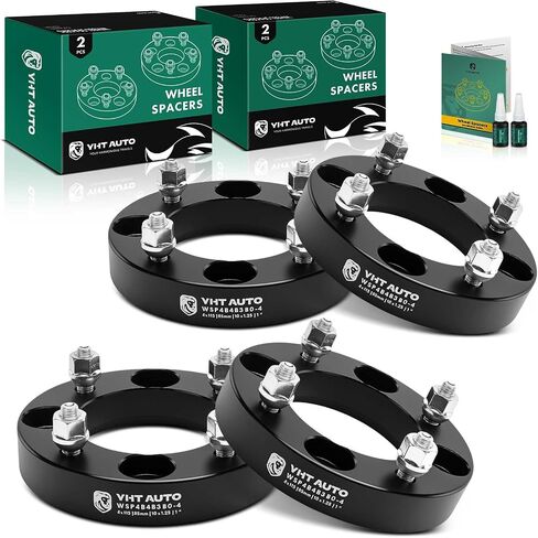 YHTAUTO 4x115 Wheel Spacers 1.25 Inch Compatible with Arctic Cat, Yamaha, Joyner USA, Textron Off Road, Tire Spacers with 10x1.25 & 12.9 Grade Studs, 85mm Center Bore 4 Lug 4PCS Black Wheel Adapter in Saudi Arabia