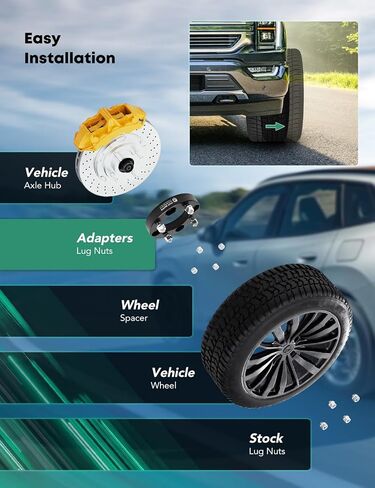 YHTAUTO 4x115 Wheel Spacers 1.25 Inch Compatible with Arctic Cat, Yamaha, Joyner USA, Textron Off Road, Tire Spacers with 10x1.25 & 12.9 Grade Studs, 85mm Center Bore 4 Lug 4PCS Black Wheel Adapter in Saudi Arabia