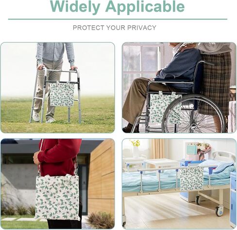Catheter Bag Holder for 2000ml Catheter Bags,Catheter Bag Covers with Floral Pattern,Urine Bag with Adjustable Strap,Catheter Supplies for Urinary Incontinence Patients (Floral) in Saudi Arabia